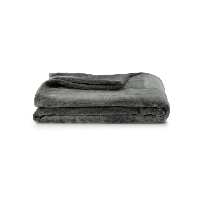 Manta Flanela 130x160cm Cinza-Kasa-Home Story