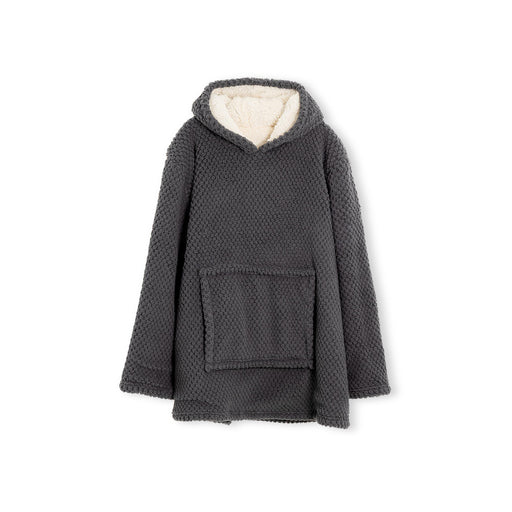 Hoodie Jacquard com Borreguito Cinza-Kasa-Home Story