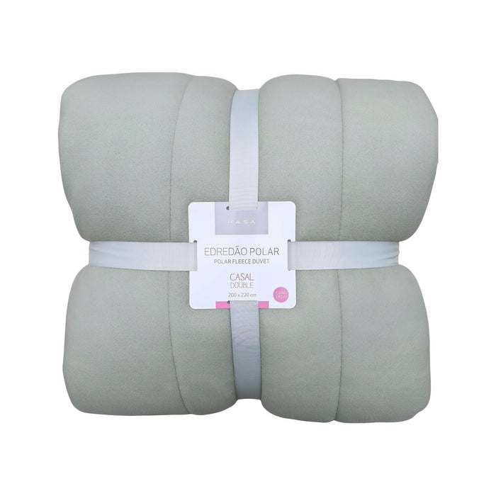 Edredão Polar Liso 200x220cm Verde-Kasa-Home Story