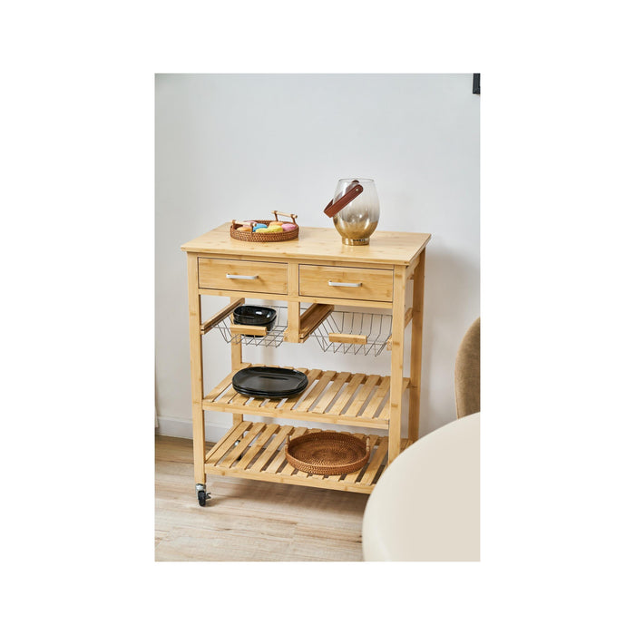 Carrinho de Apoio Cozinha Bambu-Kasa-Home Story