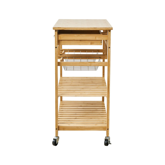 Carrinho de Apoio Cozinha Bambu-Kasa-Home Story