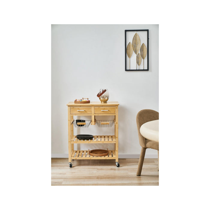Carrinho de Apoio Cozinha Bambu-Kasa-Home Story
