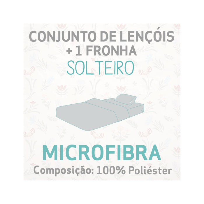 Conjunto Lençóis Microfibra Plantópia-Kasa-Home Story