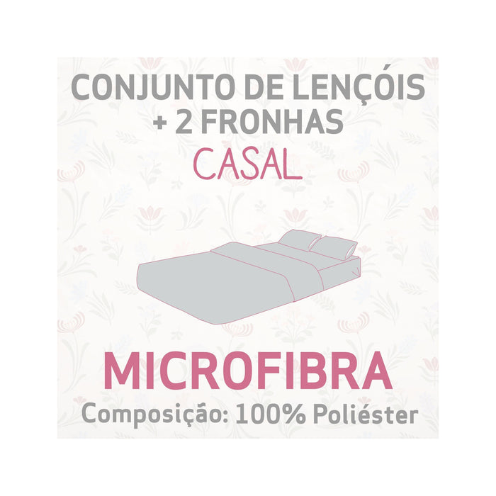 Conjunto Lençóis Microfibra Plantópia-Kasa-Home Story