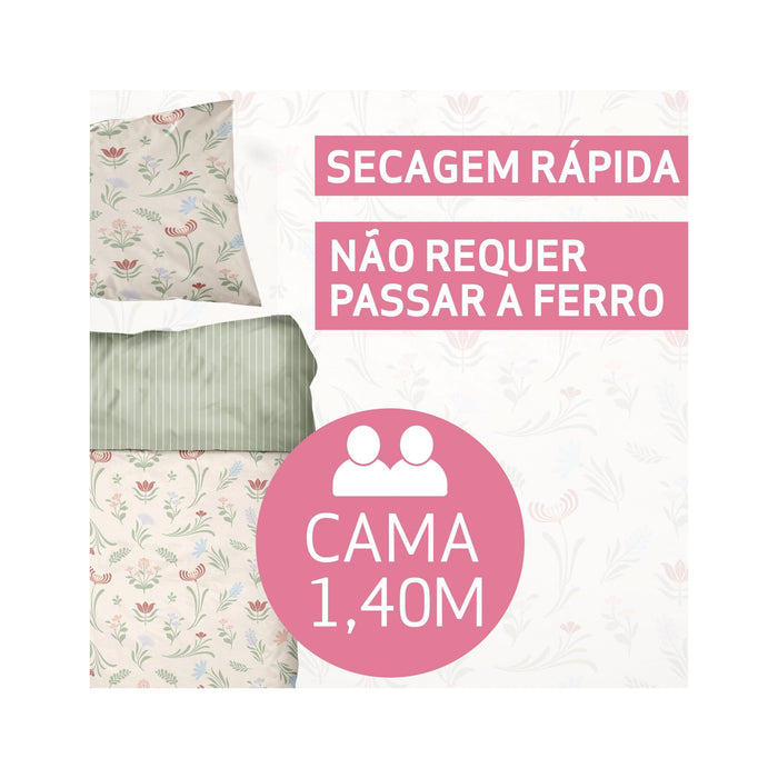 Conjunto Capa Edredão Microfibra Plantópia-Kasa-Home Story