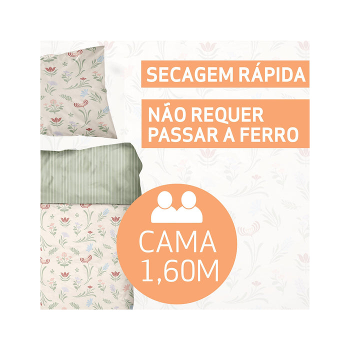 Conjunto Capa Edredão Microfibra Plantópia-Kasa-Home Story