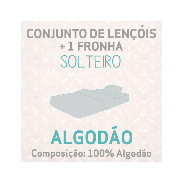Conjunto Lençóis Algodão Plantópia-Kasa-Home Story