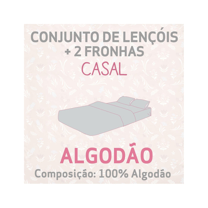 Conjunto Lençóis Algodão Plantópia-Kasa-Home Story