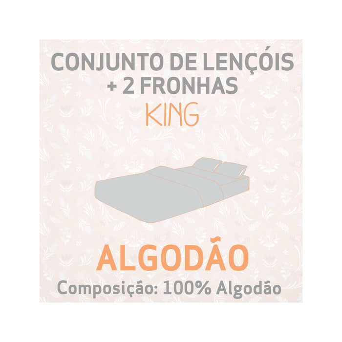 Conjunto Lençóis Algodão Plantópia-Kasa-Home Story