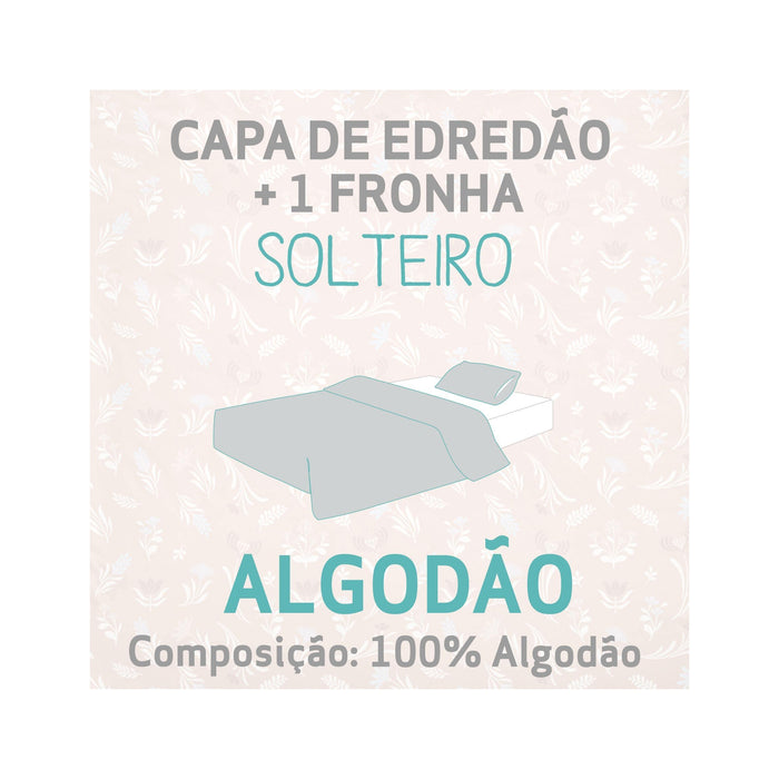 Conjunto Capa Edredão Algodão Plantópia-Kasa-Home Story