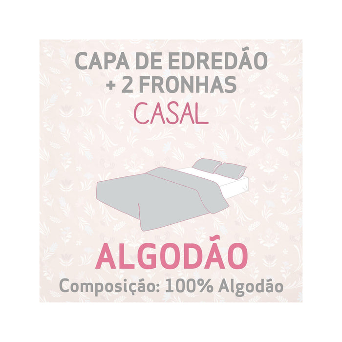 Conjunto Capa Edredão Algodão Plantópia-Kasa-Home Story
