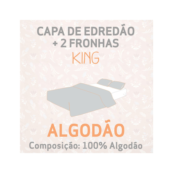 Conjunto Capa Edredão Algodão Plantópia-Kasa-Home Story