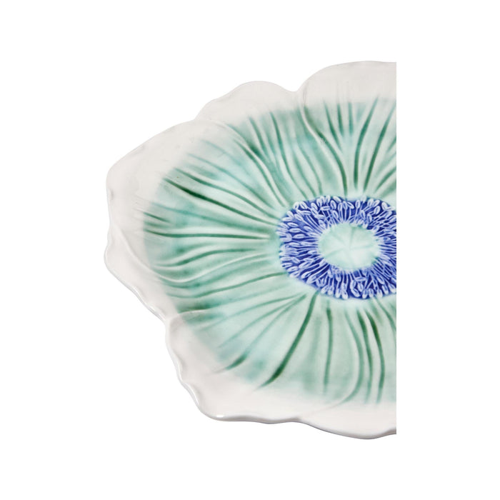 Prato 25,5cm Branco com Centro Azul-Kasa-Home Story