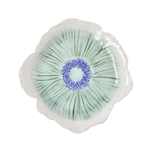 Prato 25,5cm Branco com Centro Azul-Kasa-Home Story