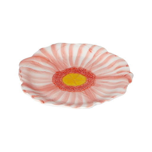 Prato 25,5cm Rosa com Centro Amarelo-Kasa-Home Story