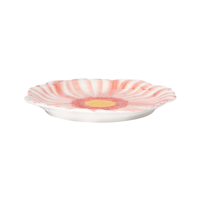 Prato 25,5cm Rosa com Centro Amarelo-Kasa-Home Story