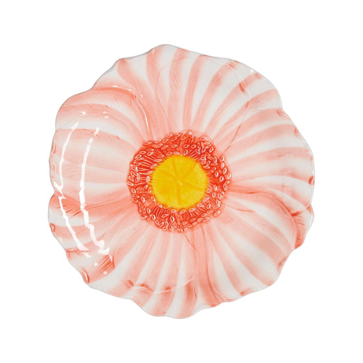 Prato 25,5cm Rosa com Centro Amarelo-Kasa-Home Story