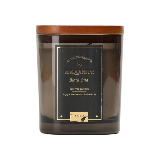 Vela Copo Tampa Madeira Preta-Kasa-Home Story