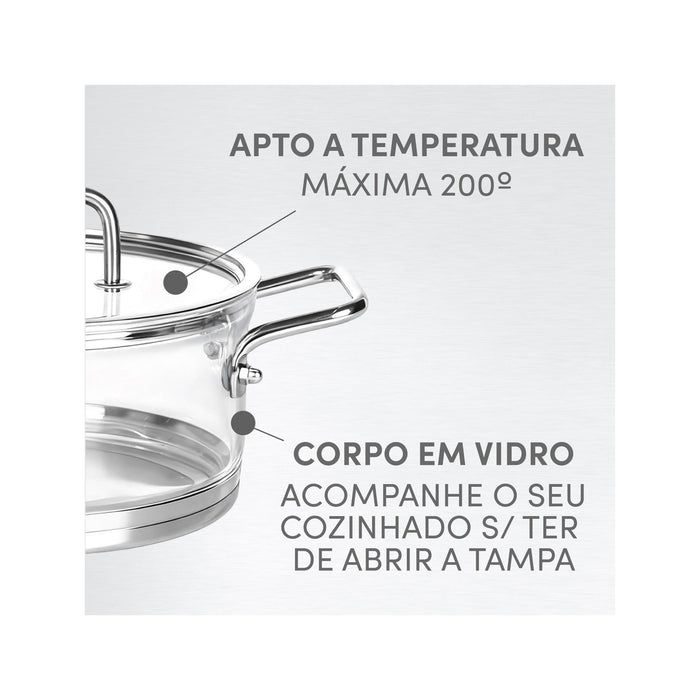 Caçarola Vidro Base Indução-Kasa-Home Story