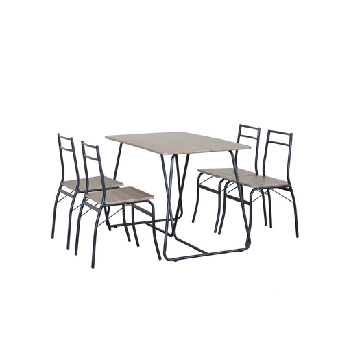 Conjunto Mesa e 4 Cadeiras Minimal-Kasa-Home Story