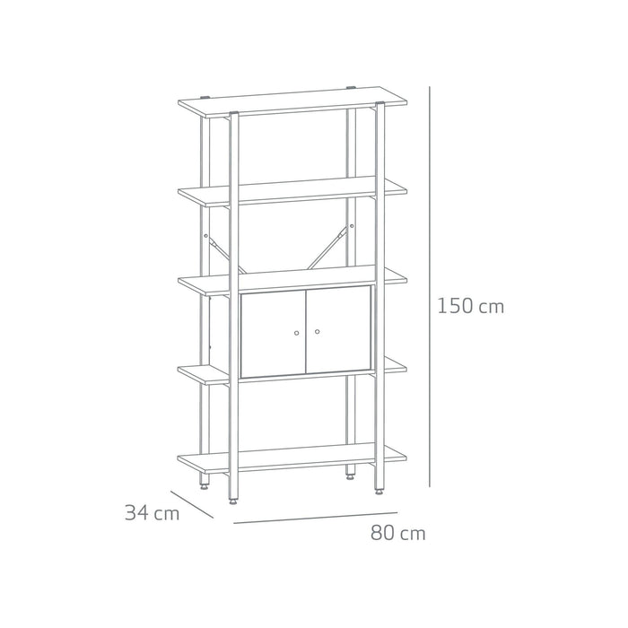 Estante com Armário Minimal-Kasa-Home Story