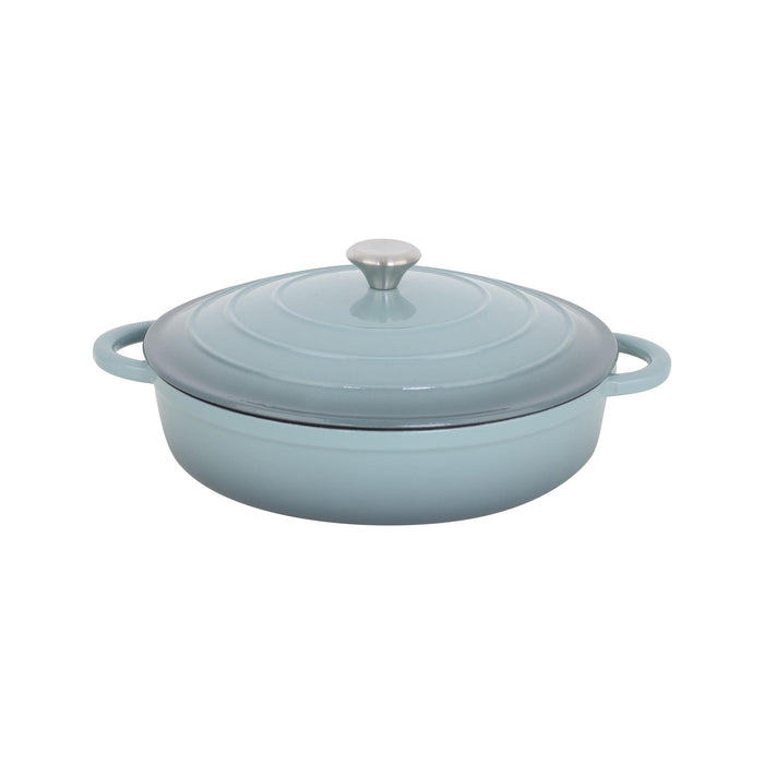 Caçarola Baixa Ferro Fundido 3,3L Azul-Kasa-Home Story