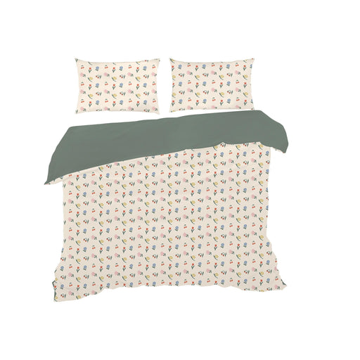 Conjunto Capa Edredão Algodão Flores-Kasa-Home Story