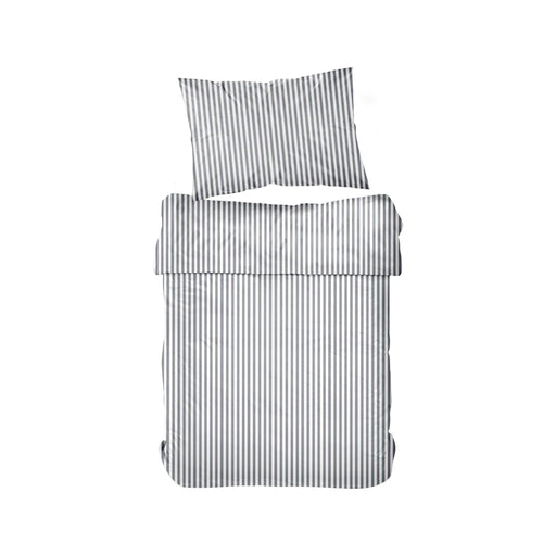 Conjunto Capa Edredão Microfibra Riscas Cinza-Kasa-Home Story