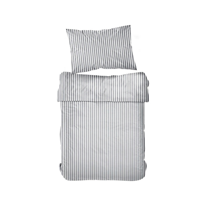 Conjunto Capa Edredão Microfibra Riscas Cinza-Kasa-Home Story