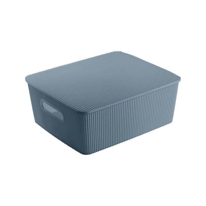 Caixa Arrumação com Tampa Azul-Kasa-Home Story