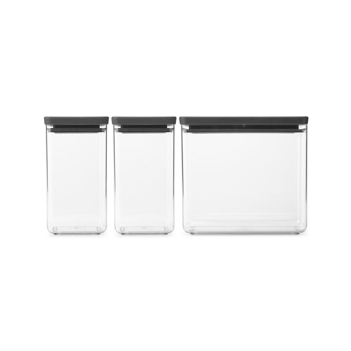 Conjunto 3 Frascos Empilháveis 1.6L e 3.5L-Brabantia-Home Story