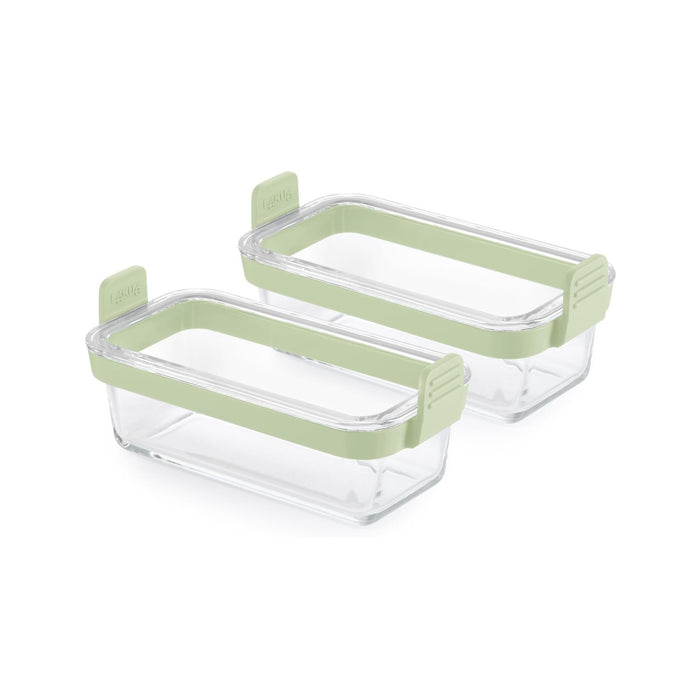 Conjunto 2 recipientes retangulares vidro Airfryer-Lékué-Home Story
