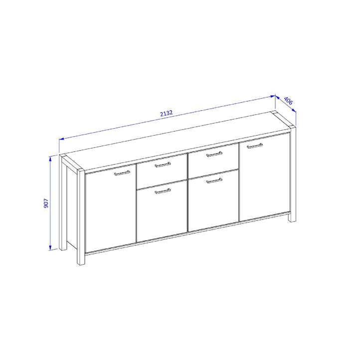 Aparador Clave 213cm-Exclusivo-Home Story