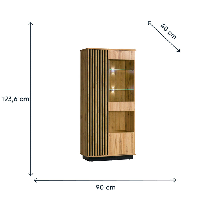 Armário Vitrine Alta E Larga Lamelo-Exclusivo-Home Story
