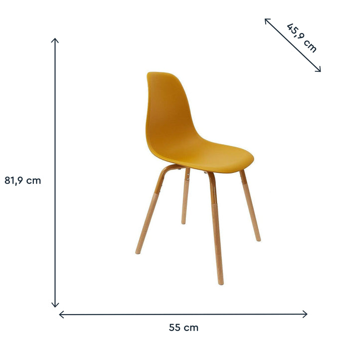 Cadeira Escandinava Amarela-Exclusivo-Home Story