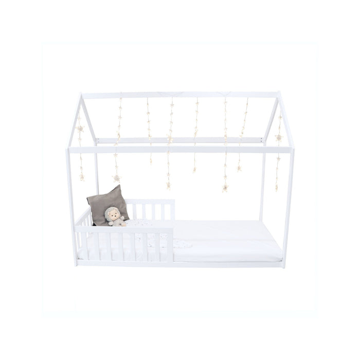 Cama Tenda Madeira Branca Montessori-Happy Bear-Home Story