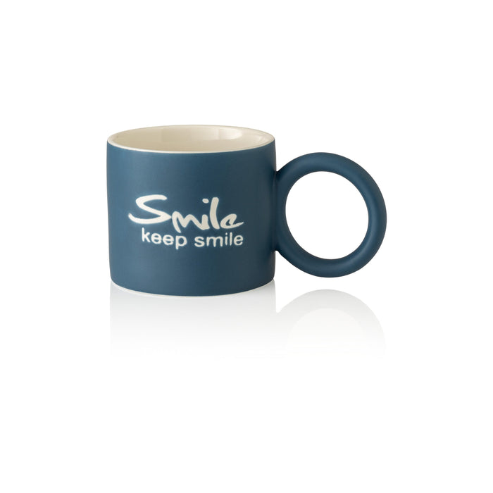 Caneca 350ml Smile Azul Escuro-Kasa-Home Story