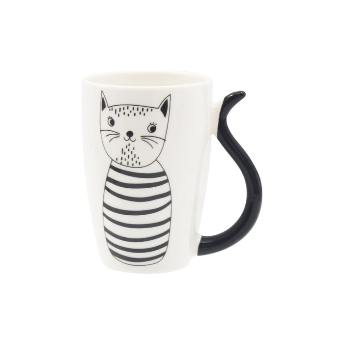 Caneca 380ml Gato Riscas Cauda-Kasa-Home Story