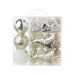 Conjunto 34 Ornamentos 24Cm Branco E Dourado-Kasa-Home Story