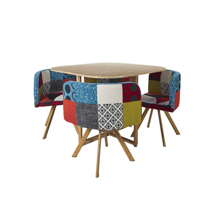 Conjunto De 4 Cadeiras E Mesa Patchwork-Exclusivo-Home Story