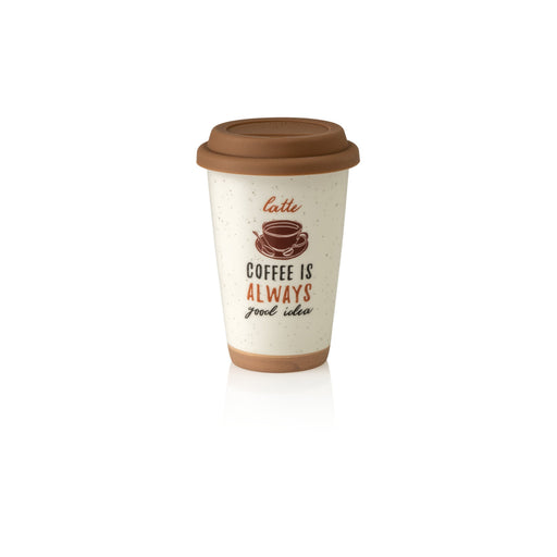 Copo com Tampa Silicone 400ml Coffee Is Always-Kasa-Home Story