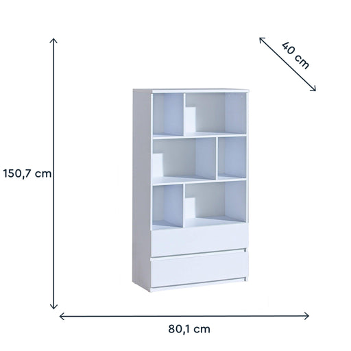 Estante Assimétrica Arca Branco-Exclusivo-Home Story