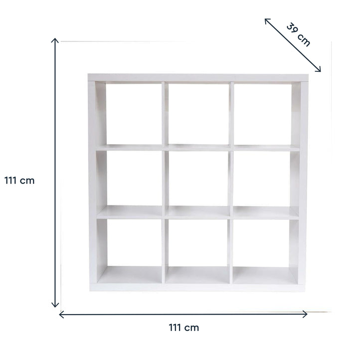 Estante Branca Cubos 3x3-Kasa-Home Story