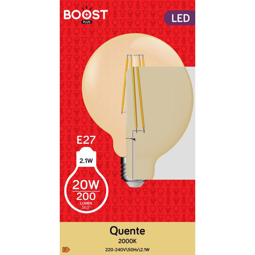 Lâmpada Led Globo Gold 95Mm 21W 2000K E27 Boost Home Story