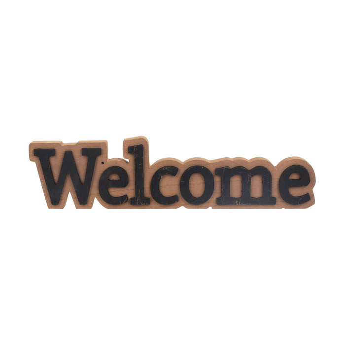 Letra Welcome Madeira 43x2cm-Kasa-Home Story