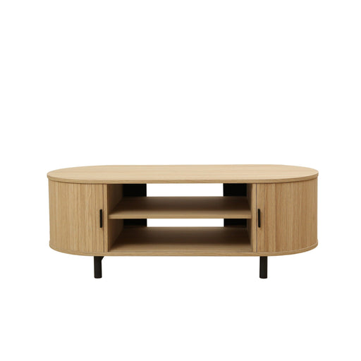 Mesa Centro 120cm Canelado Natural Story-Kasa-Home Story