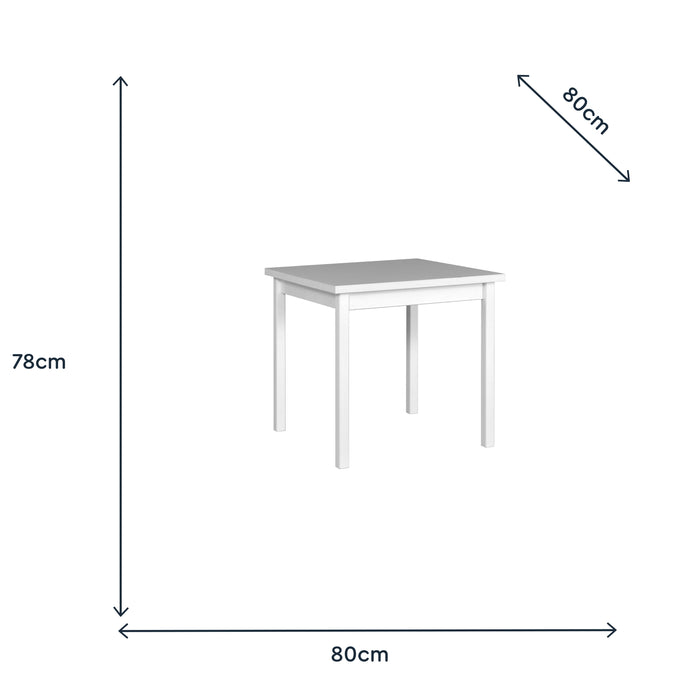 Mesa De Jantar Fixa Quadrada Branco-Exclusivo-Home Story