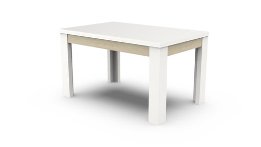 Mesa Sala Extensível com 2 Topos 1400/2300x900 Trovador Branco Carvalho Exclusivo