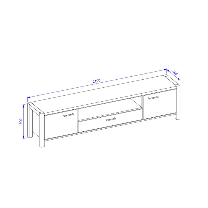 Móvel de TV Clave 210cm-Exclusivo-Home Story