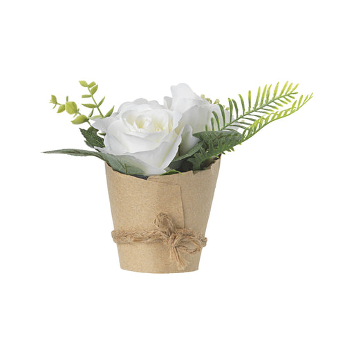 Planta Artificial Rosas Brancas em Vaso Oferta-Kasa-Home Story